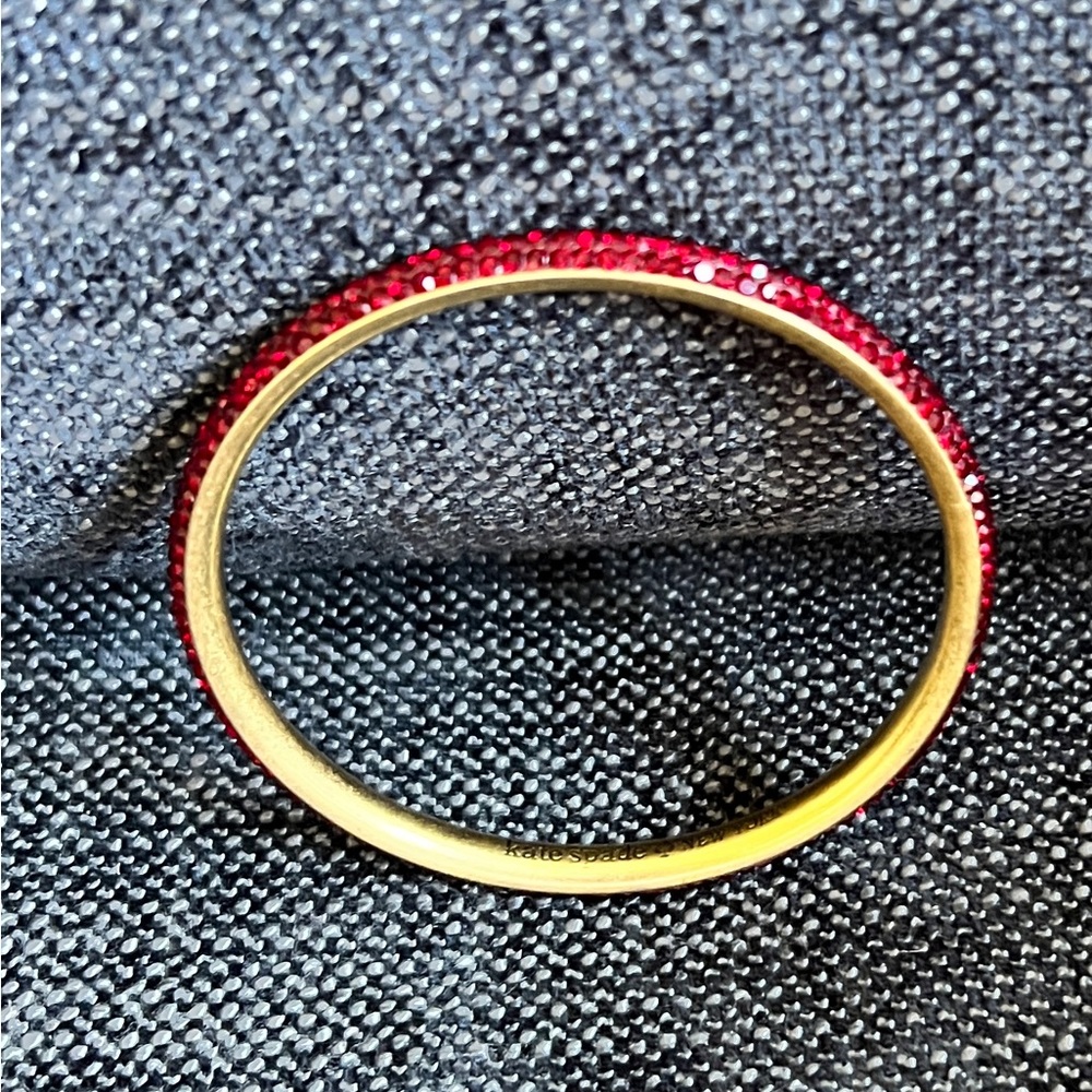 Kate Spade “Razzle Dazzle” Red Bangle Bracelet